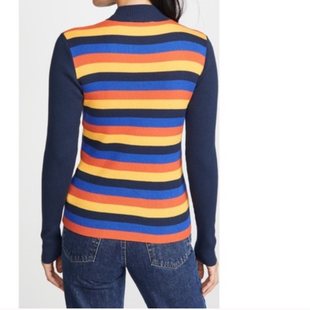 Wrangler Retro Striped Mock Neck Sweater NWT XS 70s Western - Picture 3 of 9